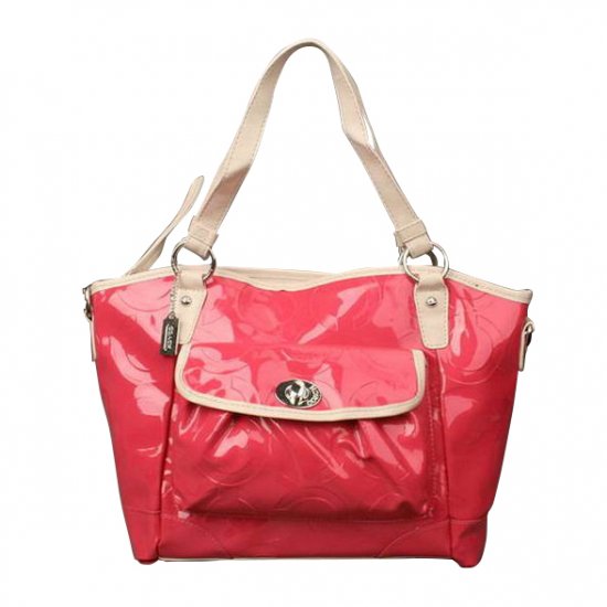 Coach Bleecker Riley Carryall Small Red Satchels ECM | Women